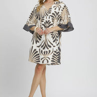Umgee Abstract Print Kimono Sleeve Mini Dress-Dresses-Trendsi-GREY-S-[option4]-[option5]-[option6]-[option7]-[option8]-Shop-Boutique-Clothing-for-Women-Online