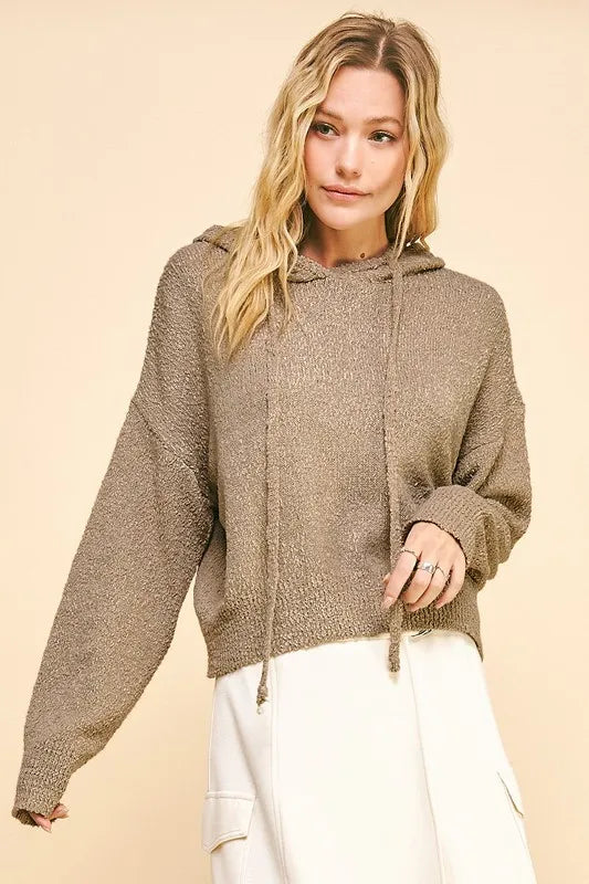 Davi & Dani Drop Shoulder Long Sleeve Hooded Sweater-sweater-Trendsi-Camel-S-[option4]-[option5]-[option6]-[option7]-[option8]-Shop-Boutique-Clothing-for-Women-Online