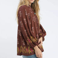 Umgee Floral Boho Peasant Blouse-Blouses-Trendsi-[option4]-[option5]-[option6]-[option7]-[option8]-Shop-Boutique-Clothing-for-Women-Online