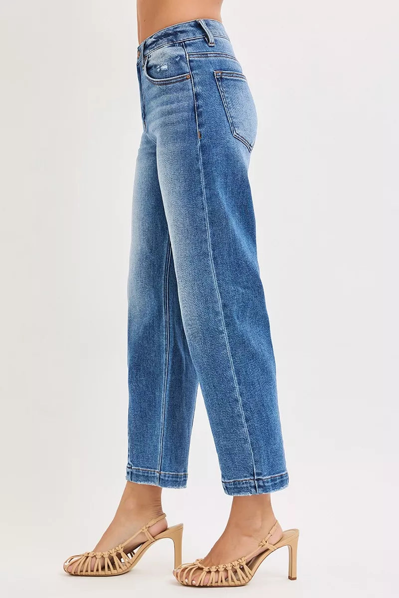 RISEN High Rise Crop Boyfriend Tapered Jeans-jeans-Trendsi-[option4]-[option5]-[option6]-[option7]-[option8]-Shop-Boutique-Clothing-for-Women-Online