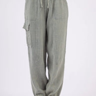 VERY J Washed Woven Crinkle Gauze Drawstring Pants-pants-Trendsi-Sage-S-[option4]-[option5]-[option6]-[option7]-[option8]-Shop-Boutique-Clothing-for-Women-Online