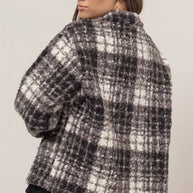 HYFVE Plaid Collared Neck Boucle Jacket with Pockets-Jacket-Trendsi-[option4]-[option5]-[option6]-[option7]-[option8]-Shop-Boutique-Clothing-for-Women-Online