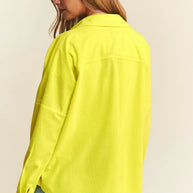 J.NNA Snap Down Long Sleeve High Low Shacket-Jackets-Trendsi-[option4]-[option5]-[option6]-[option7]-[option8]-Shop-Boutique-Clothing-for-Women-Online