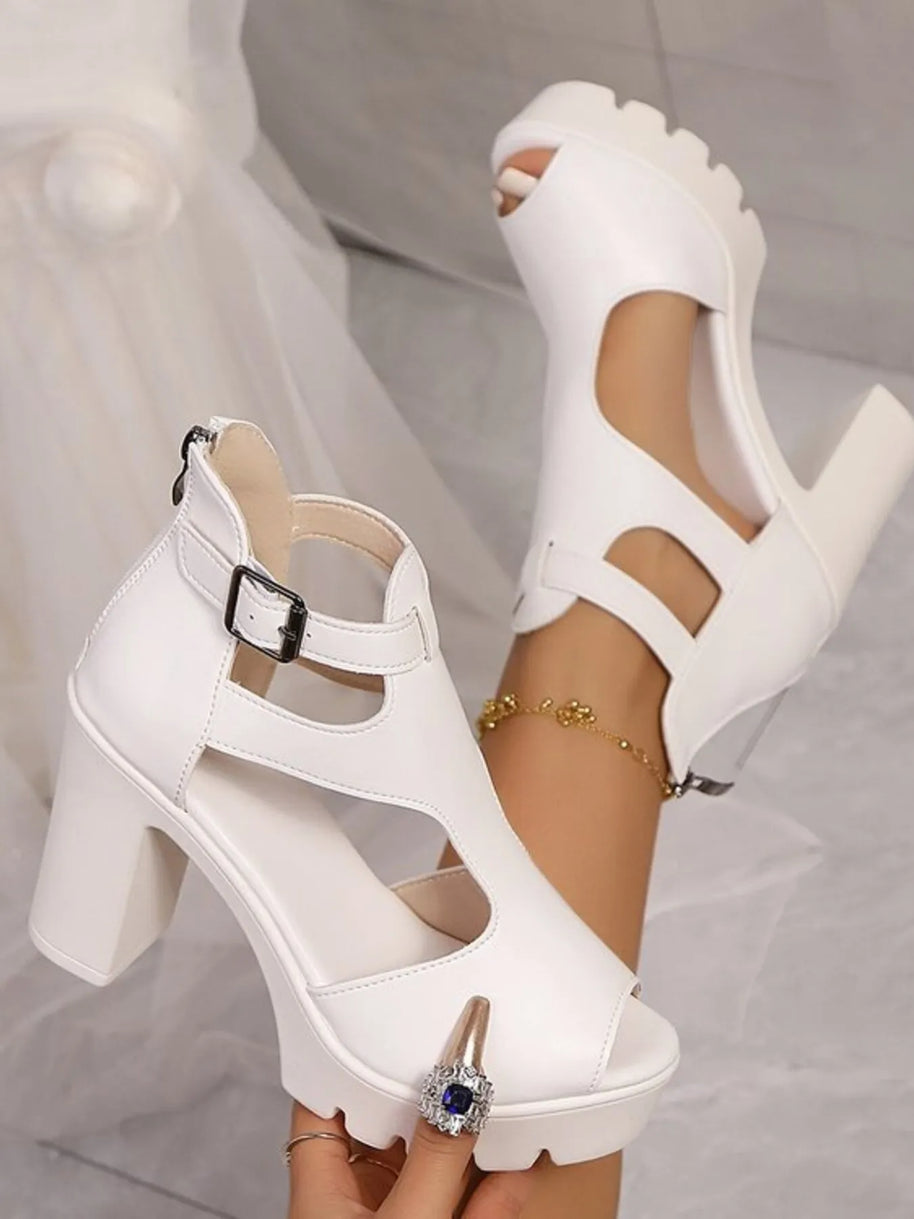 Cutout Block Heels Sandals-Shoes-Trendsi-White-36-[option4]-[option5]-[option6]-[option7]-[option8]-Shop-Boutique-Clothing-for-Women-Online