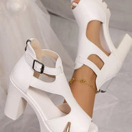 Cutout Block Heels Sandals-Shoes-Trendsi-White-36-[option4]-[option5]-[option6]-[option7]-[option8]-Shop-Boutique-Clothing-for-Women-Online