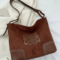 Suede Patch Adjustable Strap Tote Bag-Bags-Trendsi-Dark Brown-One Size-[option4]-[option5]-[option6]-[option7]-[option8]-Shop-Boutique-Clothing-for-Women-Online