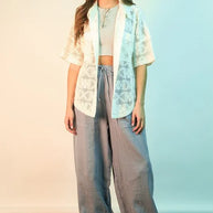 VERY J Wide Leg Gauze Solid Pants-Pants-Trendsi-[option4]-[option5]-[option6]-[option7]-[option8]-Shop-Boutique-Clothing-for-Women-Online