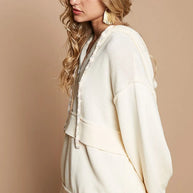 POL Half Zip Drop Shoulder Hooded Sweater-Sweaters-Trendsi-[option4]-[option5]-[option6]-[option7]-[option8]-Shop-Boutique-Clothing-for-Women-Online