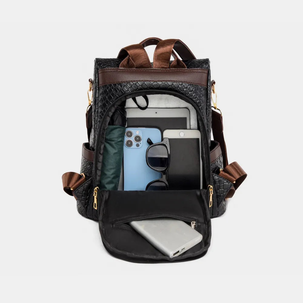PU Leather Backpack Bag-Bags-Trendsi-[option4]-[option5]-[option6]-[option7]-[option8]-Shop-Boutique-Clothing-for-Women-Online