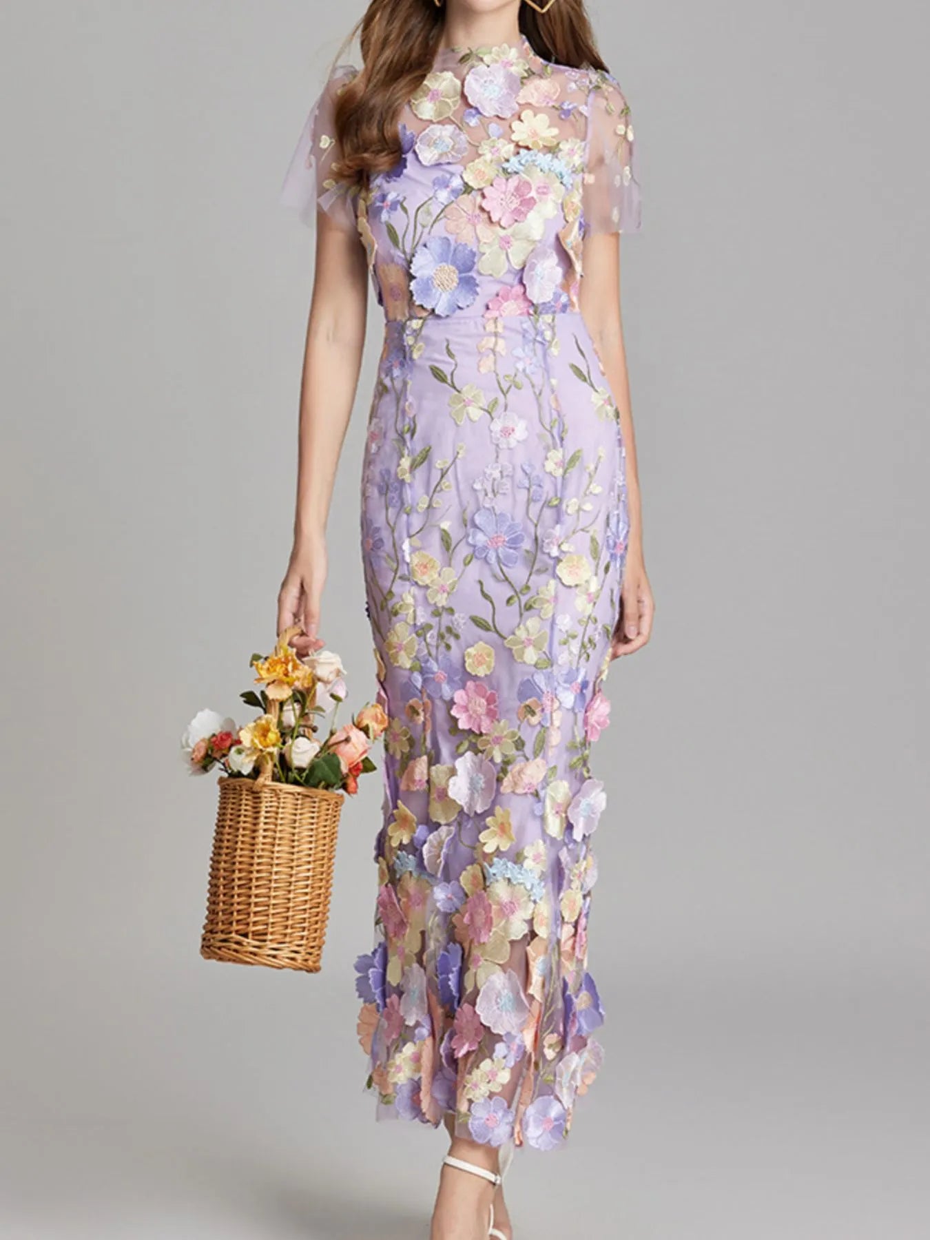 Floral Embroidered Mesh Overlay Maxi Dress-Dresses-Trendsi-Violet-S-[option4]-[option5]-[option6]-[option7]-[option8]-Shop-Boutique-Clothing-for-Women-Online