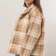 HYFVE Plaid Collared Neck Boucle Jacket with Pockets-Jacket-Trendsi-[option4]-[option5]-[option6]-[option7]-[option8]-Shop-Boutique-Clothing-for-Women-Online