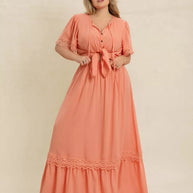Plus Size Lace Detail Tie Neck Top and Skirt Set-2 piece set-Trendsi-[option4]-[option5]-[option6]-[option7]-[option8]-Shop-Boutique-Clothing-for-Women-Online