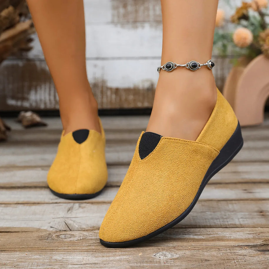 Breathable Mesh Slip-On Loafers-135 Flats-Trendsi-Yellow-36-[option4]-[option5]-[option6]-[option7]-[option8]-Shop-Boutique-Clothing-for-Women-Online
