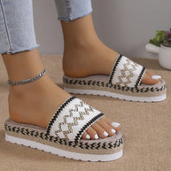 Geometric Weave Platform Sandals-Sandals-Trendsi-[option4]-[option5]-[option6]-[option7]-[option8]-Shop-Boutique-Clothing-for-Women-Online