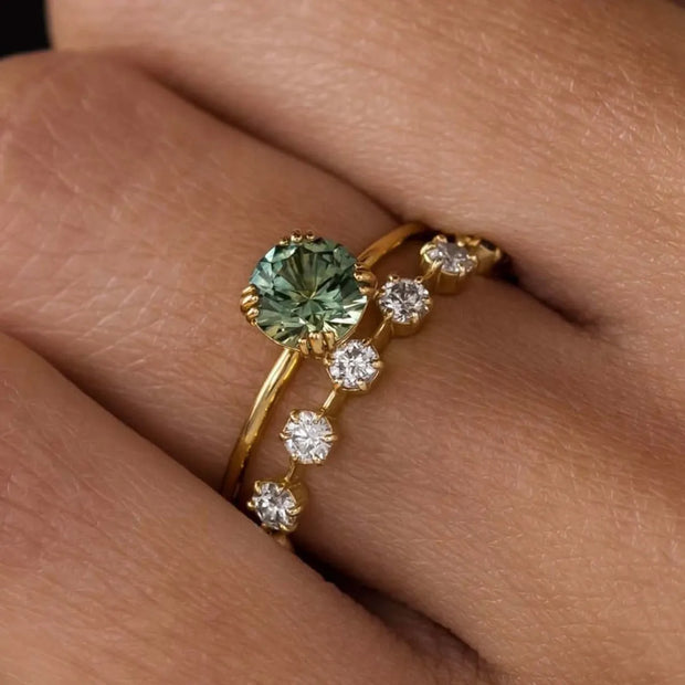 1 Carat Moissanite 925 Sterling Silver 2pcs Ring Set-rings-Trendsi-Gold-6-[option4]-[option5]-[option6]-[option7]-[option8]-Shop-Boutique-Clothing-for-Women-Online