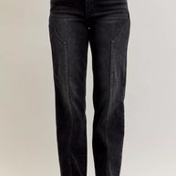 Judy Blue Mid Rise Straight Western Seam Detail Jeans-Jeans-Trendsi-BK-0(24)-[option4]-[option5]-[option6]-[option7]-[option8]-Shop-Boutique-Clothing-for-Women-Online