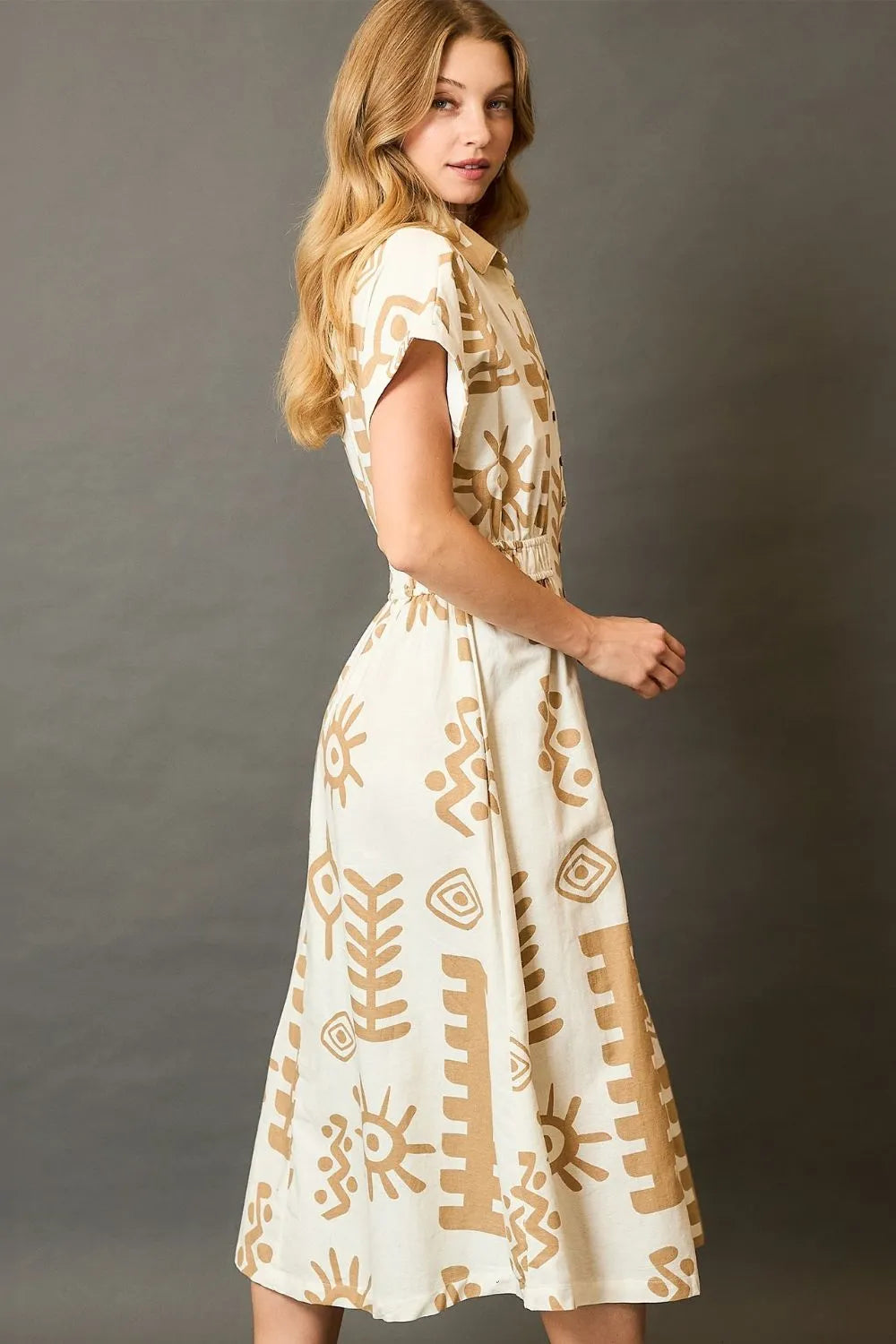 Umgee Full Size Abstract Print Elastic Waist Midi Dress Plus Size-Dresses-Trendsi-[option4]-[option5]-[option6]-[option7]-[option8]-Shop-Boutique-Clothing-for-Women-Online