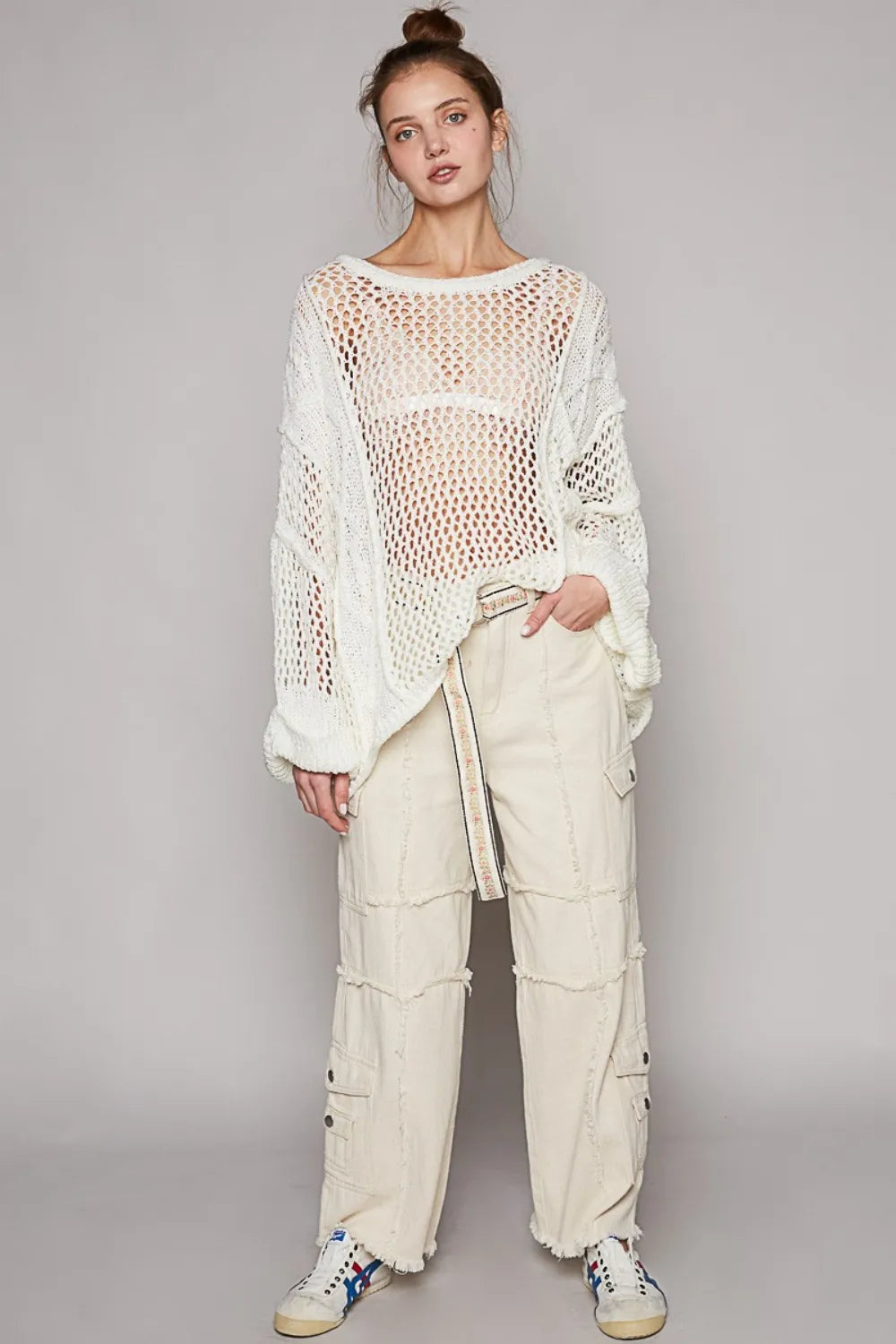 POL Openwork Long Sleeve Knit Cover Up-Cover Ups-Trendsi-[option4]-[option5]-[option6]-[option7]-[option8]-Shop-Boutique-Clothing-for-Women-Online