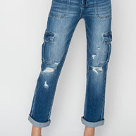 RISEN High Rise Cargo Ankle Roll Up Straight Jeans-Trendsi-Dark-0(24)-[option4]-[option5]-[option6]-[option7]-[option8]-Shop-Boutique-Clothing-for-Women-Online