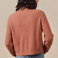 SO ME Checkered Plaid Tape Lace Up Ribbed Sweater-sweater-Trendsi-[option4]-[option5]-[option6]-[option7]-[option8]-Shop-Boutique-Clothing-for-Women-Online