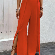 Perfee Slit Wide Leg Pants-Pants-Trendsi-Orange-Red-S-[option4]-[option5]-[option6]-[option7]-[option8]-Shop-Boutique-Clothing-for-Women-Online