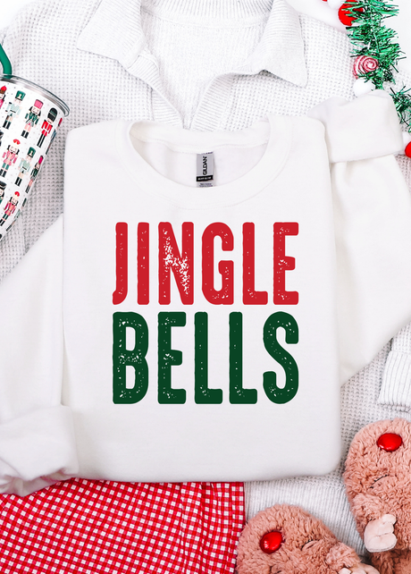 Jingle Bells Green & Red Graphic Tee and Sweatshirt-Womens-Ave Shops-[option4]-[option5]-[option6]-[option7]-[option8]-Shop-Boutique-Clothing-for-Women-Online