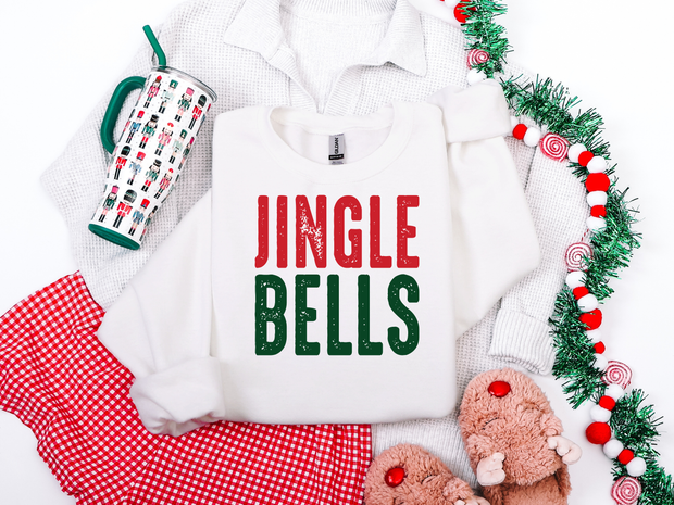 Jingle Bells Green & Red Graphic Tee and Sweatshirt-Womens-Ave Shops-[option4]-[option5]-[option6]-[option7]-[option8]-Shop-Boutique-Clothing-for-Women-Online