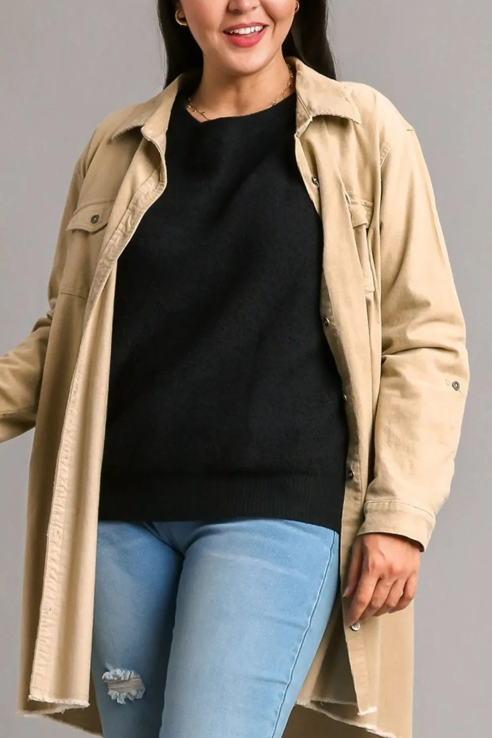 Umgee Full Size Round Neck Long Sleeve Sweater-Sweaters-Trendsi-[option4]-[option5]-[option6]-[option7]-[option8]-Shop-Boutique-Clothing-for-Women-Online
