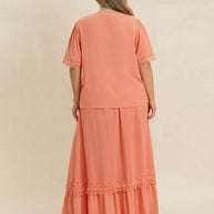 Plus Size Lace Detail Tie Neck Top and Skirt Set-2 piece set-Trendsi-[option4]-[option5]-[option6]-[option7]-[option8]-Shop-Boutique-Clothing-for-Women-Online