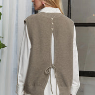 ADORA Round Neck Vest with Slight Open Back-Vest-Trendsi-[option4]-[option5]-[option6]-[option7]-[option8]-Shop-Boutique-Clothing-for-Women-Online
