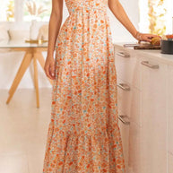 Tiered Halter Neck Printed Cami Dress-Dresses-Trendsi-[option4]-[option5]-[option6]-[option7]-[option8]-Shop-Boutique-Clothing-for-Women-Online