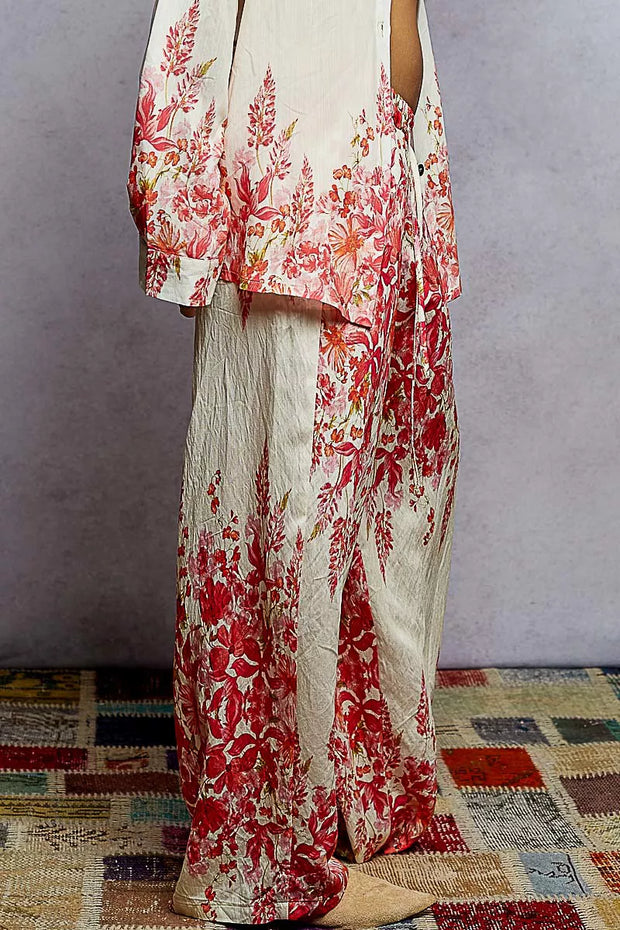 POL Floral Printed Woven Wide Leg Drawstring Pants-Pants-Trendsi-[option4]-[option5]-[option6]-[option7]-[option8]-Shop-Boutique-Clothing-for-Women-Online
