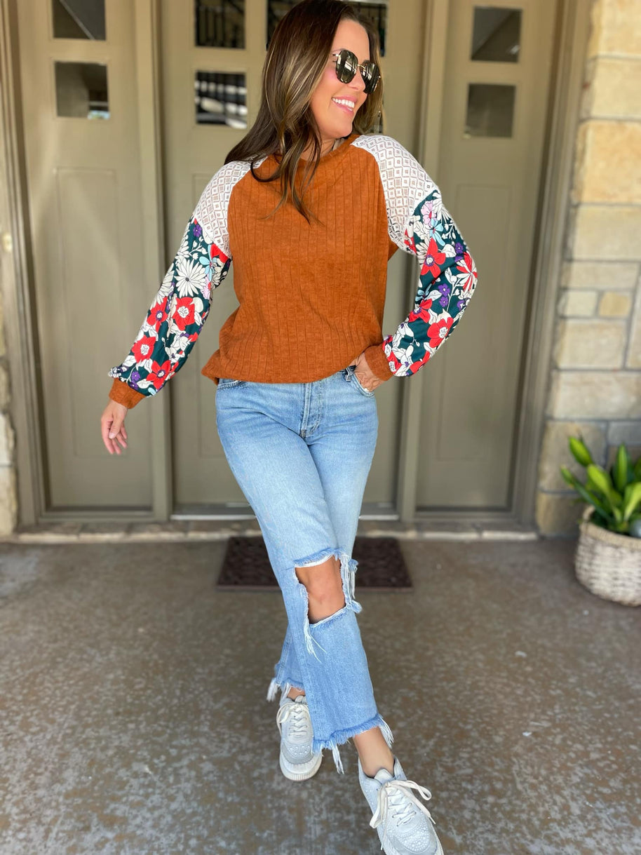 Aston Patchwork Blouse in Four Colors-Womens-Ave Shops-[option4]-[option5]-[option6]-[option7]-[option8]-Shop-Boutique-Clothing-for-Women-Online