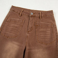 Denim Patch Pocket Shift Jeans-JUNIPER BLVD-[option4]-[option5]-[option6]-[option7]-[option8]-Shop-Boutique-Clothing-for-Women-Online