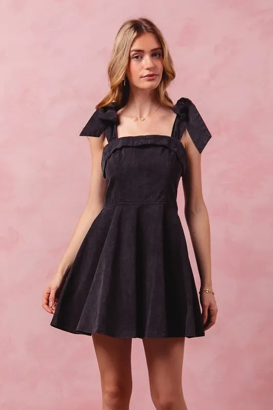 SO ME Fit and Flare Washed Gameday Dress-Dresses-Trendsi-[option4]-[option5]-[option6]-[option7]-[option8]-Shop-Boutique-Clothing-for-Women-Online