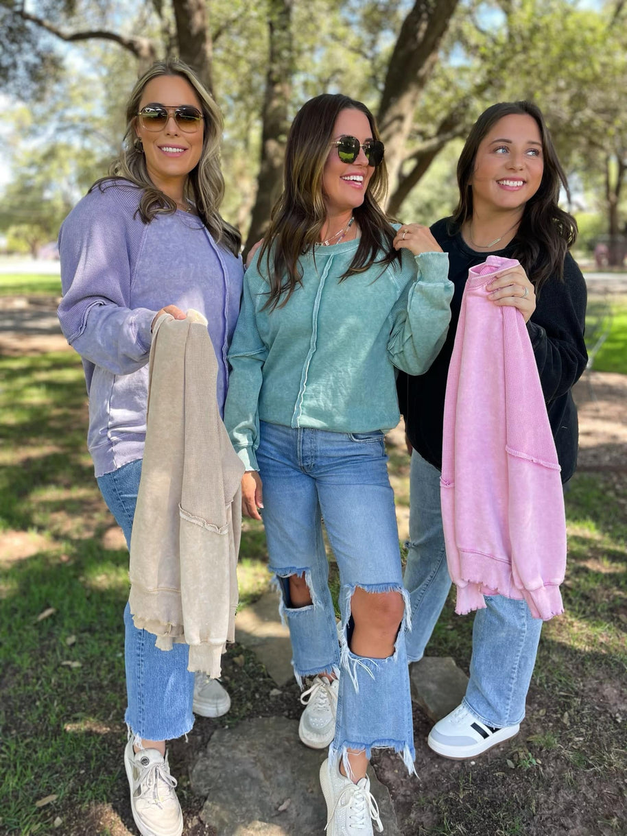 PREORDER: Best Selling Elliott Exposed Seam Sweatshirt in Five Colors-Womens-Ave Shops-[option4]-[option5]-[option6]-[option7]-[option8]-Shop-Boutique-Clothing-for-Women-Online