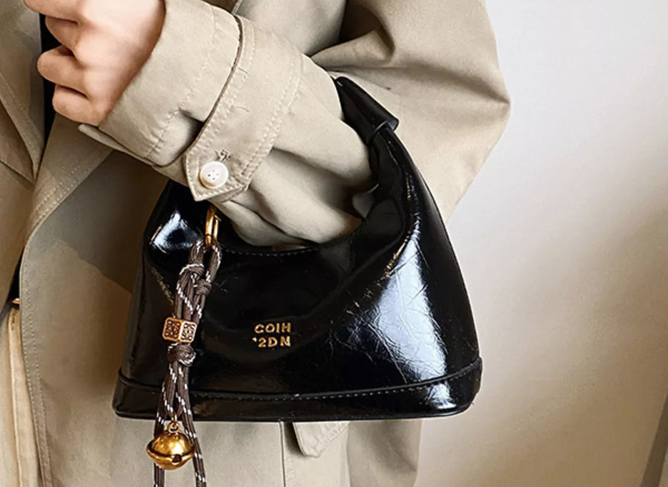 Leather Crossbody Bag with Charm-handbag-Trendsi-Black-One Size-[option4]-[option5]-[option6]-[option7]-[option8]-Shop-Boutique-Clothing-for-Women-Online
