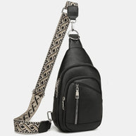 PU Leather Crossbody Bag with Two Detachable Strap-Bags-Trendsi-Black-One Size-[option4]-[option5]-[option6]-[option7]-[option8]-Shop-Boutique-Clothing-for-Women-Online
