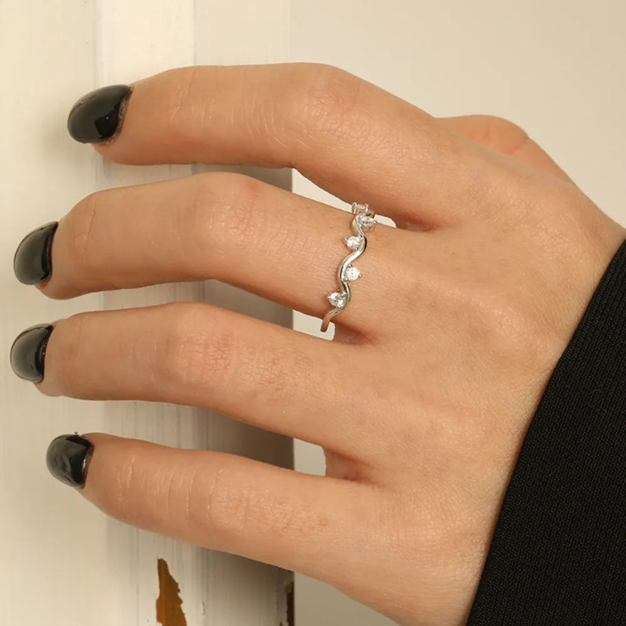 925 Sterling Silver Inlaid Zircon Ring-RINGS-Trendsi-[option4]-[option5]-[option6]-[option7]-[option8]-Shop-Boutique-Clothing-for-Women-Online