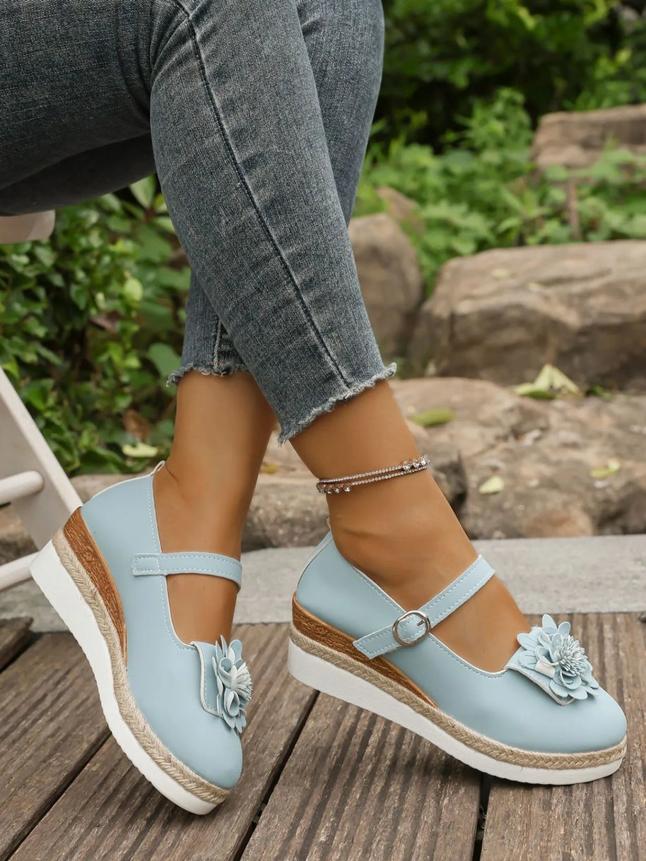 Flower Embellished Mary Jane Loafers-loafers-Trendsi-[option4]-[option5]-[option6]-[option7]-[option8]-Shop-Boutique-Clothing-for-Women-Online