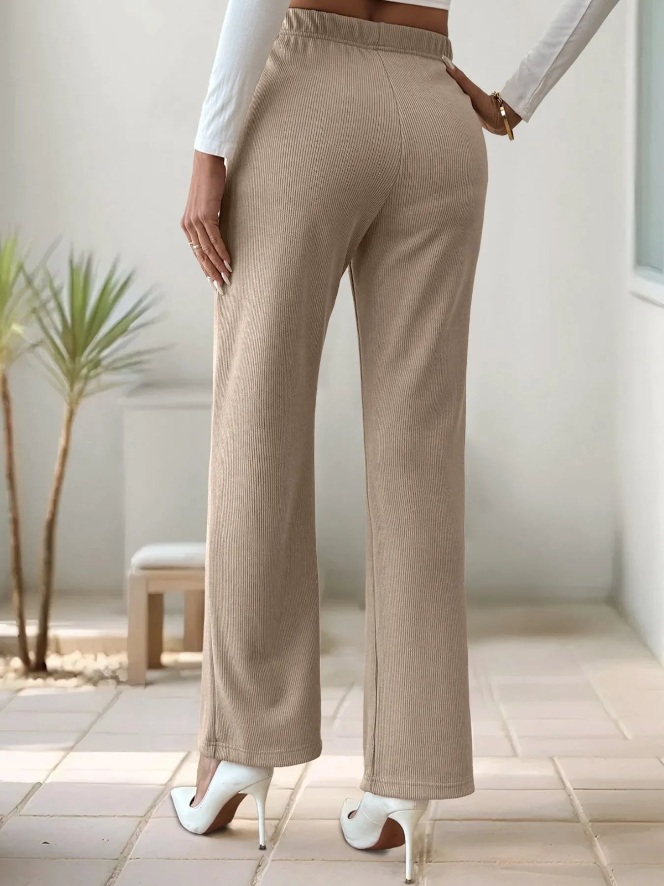 High-Waisted Slit Pants-Pants-Trendsi-[option4]-[option5]-[option6]-[option7]-[option8]-Shop-Boutique-Clothing-for-Women-Online