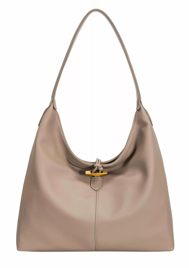 David Jones Classic Leather Shoulder Bag-Bags-Trendsi-WARM TAUPE-One Size-[option4]-[option5]-[option6]-[option7]-[option8]-Shop-Boutique-Clothing-for-Women-Online