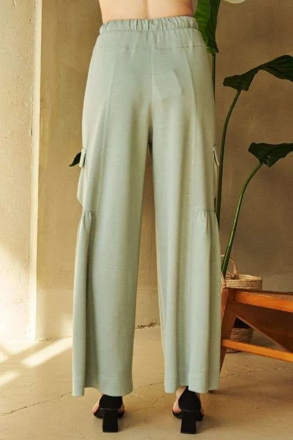 Davi & Dani Drawstring Ruched Detail Wide Leg Pants-Pants-Trendsi-[option4]-[option5]-[option6]-[option7]-[option8]-Shop-Boutique-Clothing-for-Women-Online