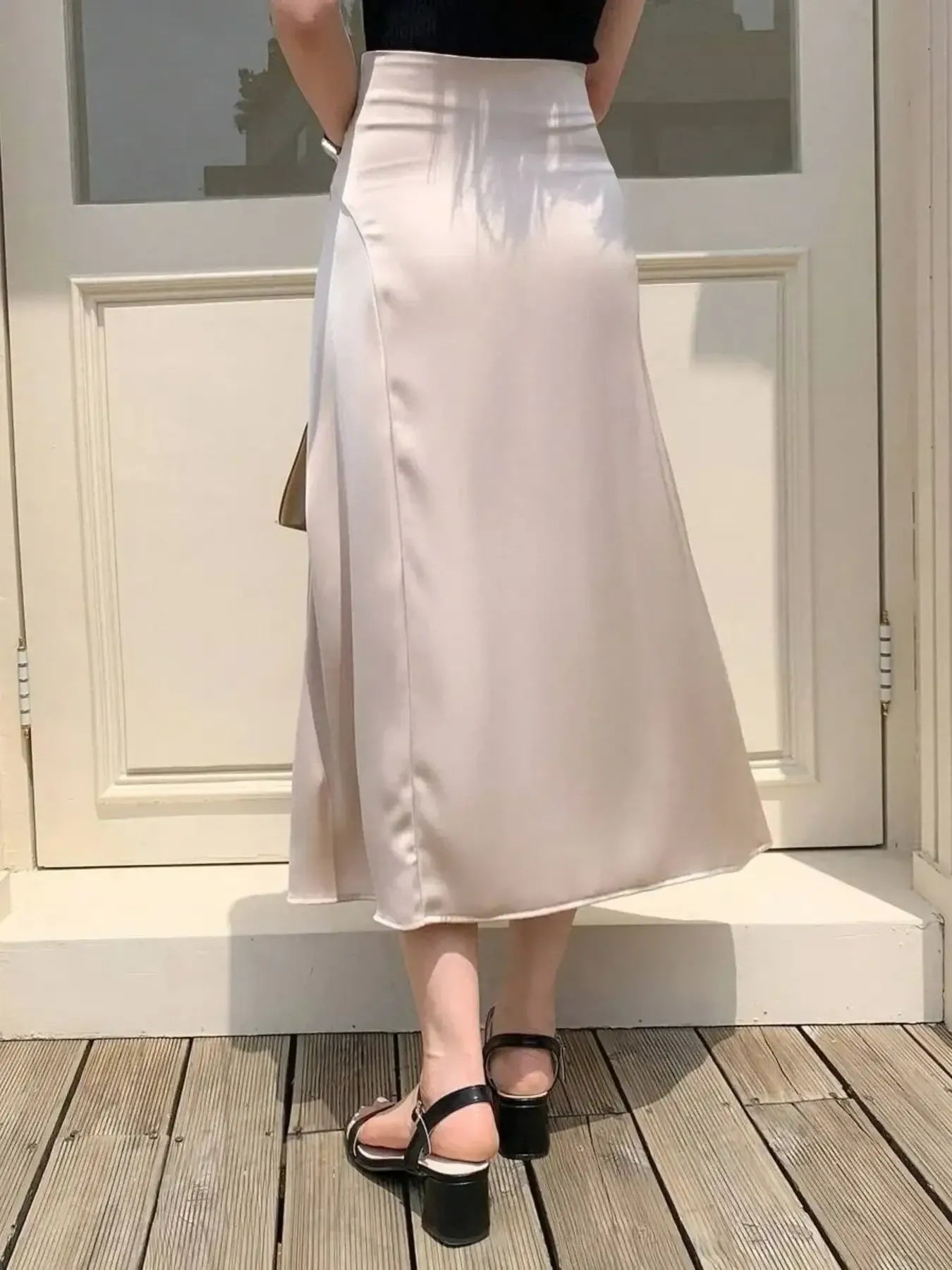 Asymmetric Wrap Midi Skirt with Fluted Hem-Skirts-Trendsi-[option4]-[option5]-[option6]-[option7]-[option8]-Shop-Boutique-Clothing-for-Women-Online