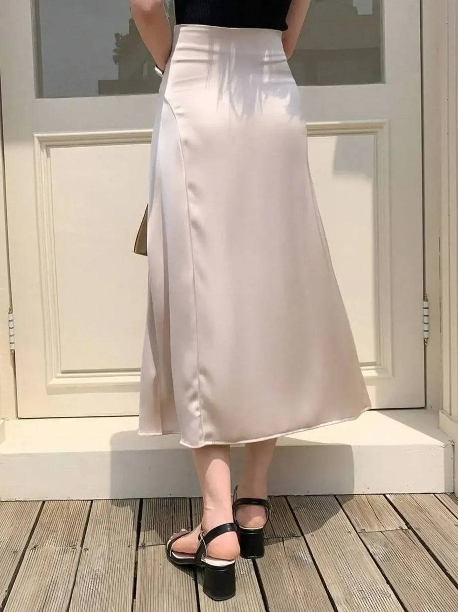 Asymmetric Wrap Midi Skirt with Fluted Hem-Skirts-Trendsi-[option4]-[option5]-[option6]-[option7]-[option8]-Shop-Boutique-Clothing-for-Women-Online