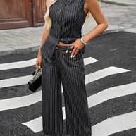 Striped Button Down Tank and Pants Denim Set-DENIM-Trendsi-Striped Suit-S-[option4]-[option5]-[option6]-[option7]-[option8]-Shop-Boutique-Clothing-for-Women-Online