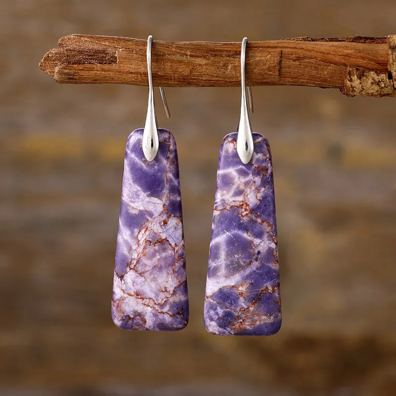 Copper Natural Stone Earrings-Dangle & Drop Earrings-Trendsi-Purple/Silver-One Size-[option4]-[option5]-[option6]-[option7]-[option8]-Shop-Boutique-Clothing-for-Women-Online
