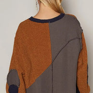 POL Color Block Half Zip Dropped Shoulder Sweatshirt-Sweatshirts-Trendsi-[option4]-[option5]-[option6]-[option7]-[option8]-Shop-Boutique-Clothing-for-Women-Online
