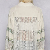 POL Printed Crochet Patchwork Button-Up Shirt-Blouses-Trendsi-[option4]-[option5]-[option6]-[option7]-[option8]-Shop-Boutique-Clothing-for-Women-Online