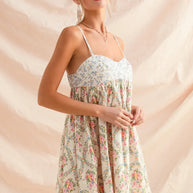 SO ME Mixed Floral Print Sleeveless Mini Dress-Dresses-Trendsi-[option4]-[option5]-[option6]-[option7]-[option8]-Shop-Boutique-Clothing-for-Women-Online